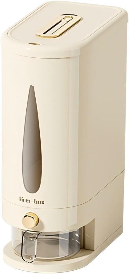 22Lbs Rice Storage Container, Airtight Cereal Dispenser with Measuring Cup, Large Capacity Kitchen Grain Food Storage Bin Household Rice Organizer for Home Use