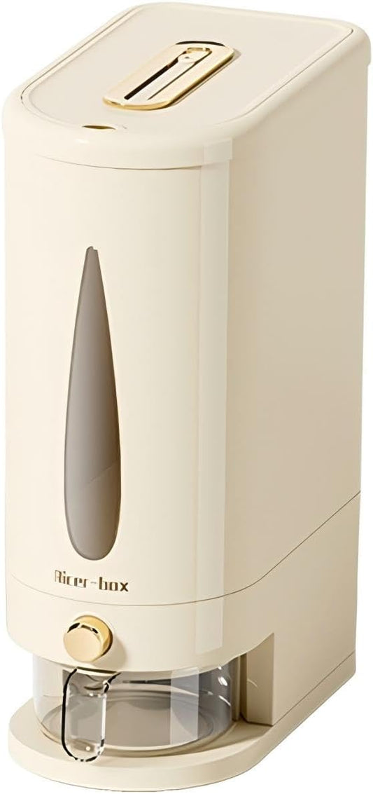 22Lbs Rice Storage Container, Airtight Cereal Dispenser with Measuring Cup, Large Capacity Kitchen Grain Food Storage Bin Household Rice Organizer for Home Use