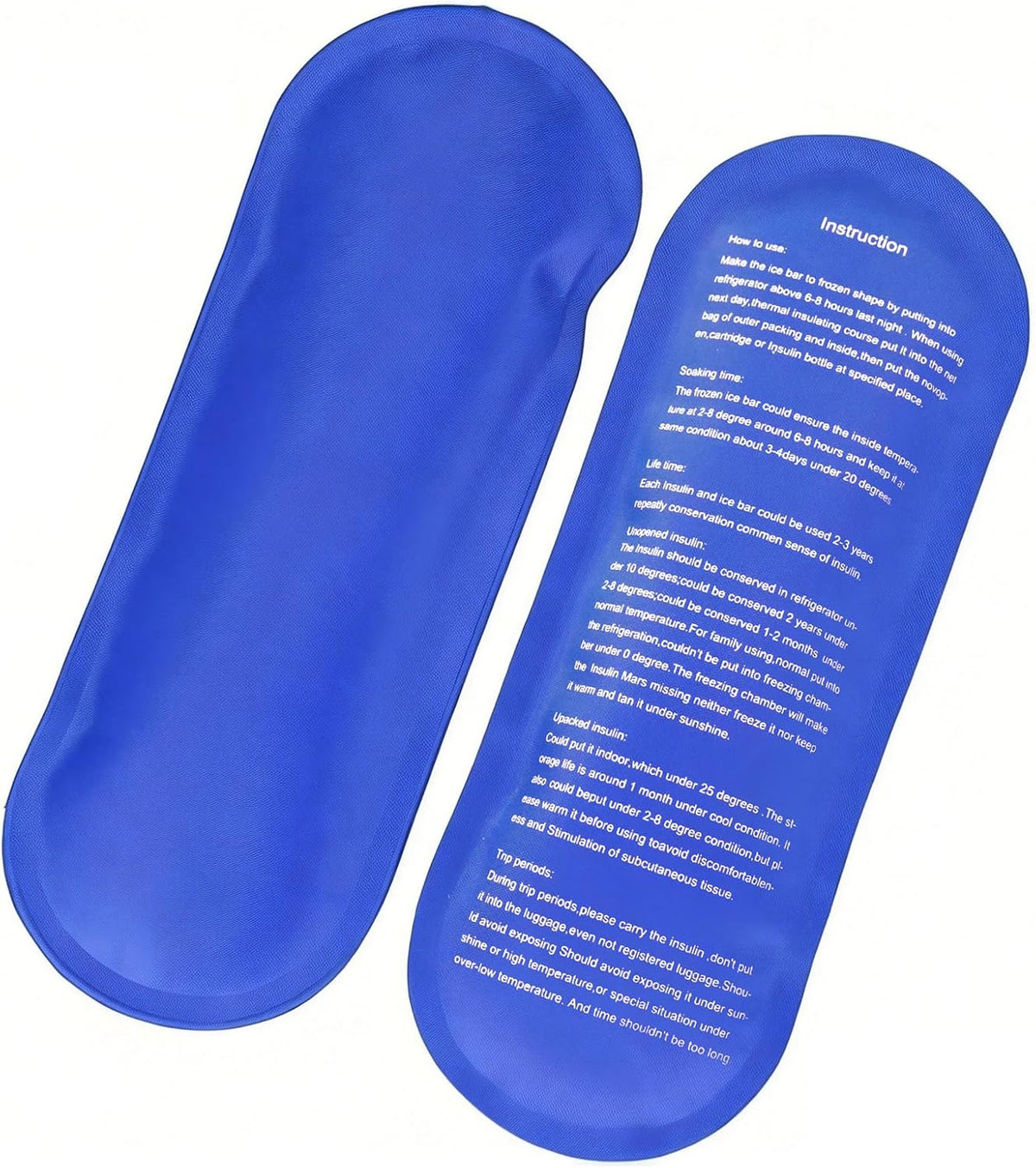 Cooler Ice Packs for Insulin - 75g Small Ice Packs Compatible with Most Insulin Cooler Travel Case, Reusable, TSA Approved, for Medication Cooler (2 Packs)