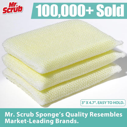 Sponges Kitchen Scrub Dish Sponge Scouring Pad, 6 Pads Cleaning Brush Dishwasher Soap Supplies, Dishwashing Dinnerware Towels Sink Pan Pot Cloth Rags Holder Bathroom Bathtub