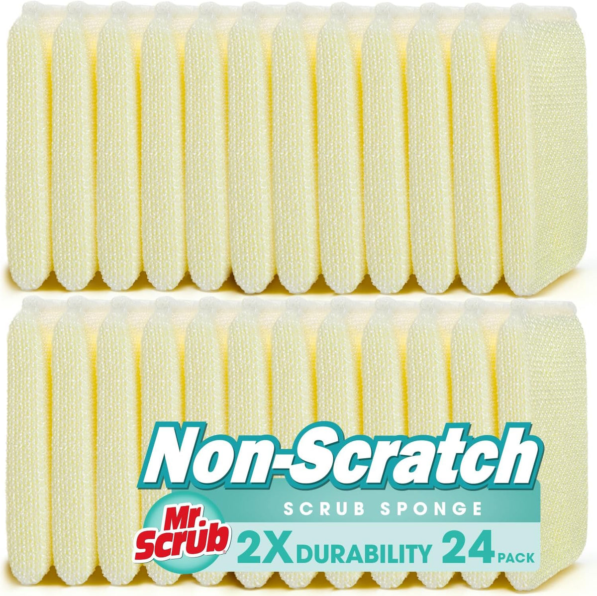 Sponges Kitchen Scrub Dish Sponge Scouring Pad, 6 Pads Cleaning Brush Dishwasher Soap Supplies, Dishwashing Dinnerware Towels Sink Pan Pot Cloth Rags Holder Bathroom Bathtub