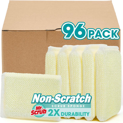 Sponges Kitchen Scrub Dish Sponge Scouring Pad, 6 Pads Cleaning Brush Dishwasher Soap Supplies, Dishwashing Dinnerware Towels Sink Pan Pot Cloth Rags Holder Bathroom Bathtub