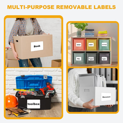 100 Pack Chalkboard Labels for Storage Bins, 6 X 4 in, Black | Removable Adhesive Labels, Tear Resistant, Includes 1 White Liquid Chalk Marker, for Home, School, Office Organization