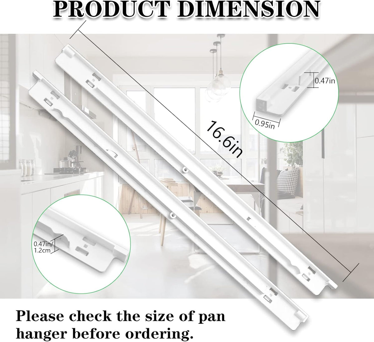240530601 (Left) & 240530701 (Right) Refrigerator Pan Hangers Replacement, Drawer Slide Support Rail Fit for Frigi-daire and Ken-more Refrigerators Replaces# 240460401 240460501