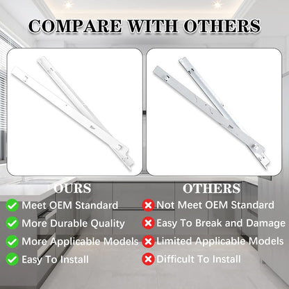 240530601 (Left) & 240530701 (Right) Refrigerator Pan Hangers Replacement, Drawer Slide Support Rail Fit for Frigi-daire and Ken-more Refrigerators Replaces# 240460401 240460501