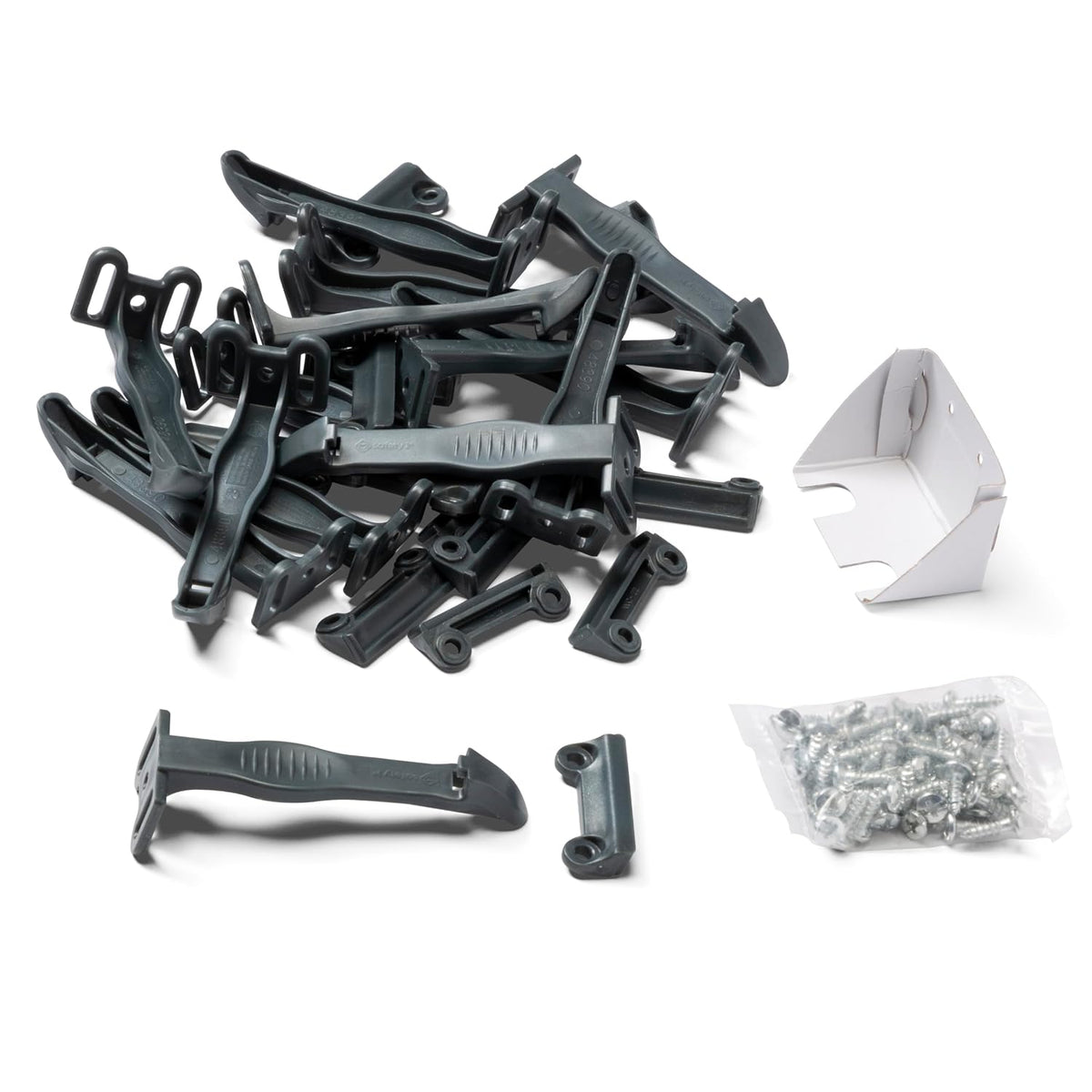 Cabinet & Drawer Latch 14 Pack, Babyproofing Locks for Toddlers, Easy Install, Child Safety, Hidden Design, Secure Cabinets & Drawers, Gray