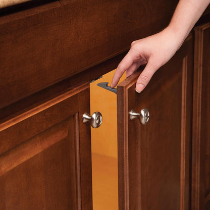 Cabinet & Drawer Latch 14 Pack, Babyproofing Locks for Toddlers, Easy Install, Child Safety, Hidden Design, Secure Cabinets & Drawers, Gray