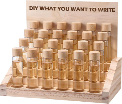 3 Tier 18 Slots Wooden Essential Oil Organizer with Detachable DIY Board 5-20ml Essential Oils Racks Display Stand Roller Bottle Display Tabletop Storage for Nail Polish Fragrance Container