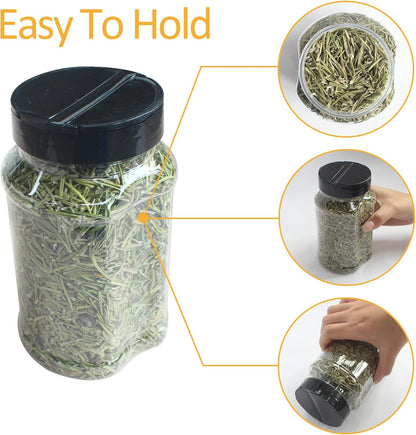 4oz Clear Plastic Spice Jars With Black Plastic Lids