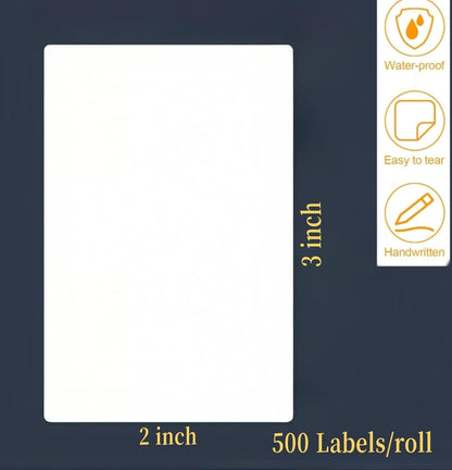 Blank Waterproof Removable Labels for Freezer Storage containers, Labels forJars,Date Label Food Storage Stickers, Waterproof Oil Resistant Easy Clean Leaves no Residue 500Total Per Roll