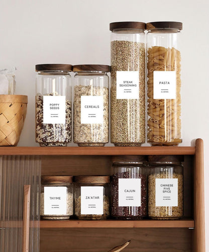 Blank Waterproof Removable Labels for Freezer Storage containers, Labels forJars,Date Label Food Storage Stickers, Waterproof Oil Resistant Easy Clean Leaves no Residue 500Total Per Roll