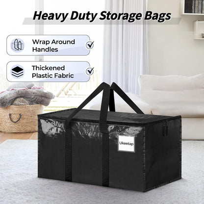 Extra Large Clothes Storage Bins with Lids, Clear