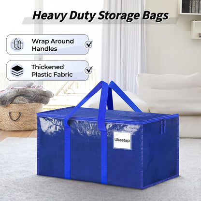 Extra Large Clothes Storage Bins with Lids, Clear