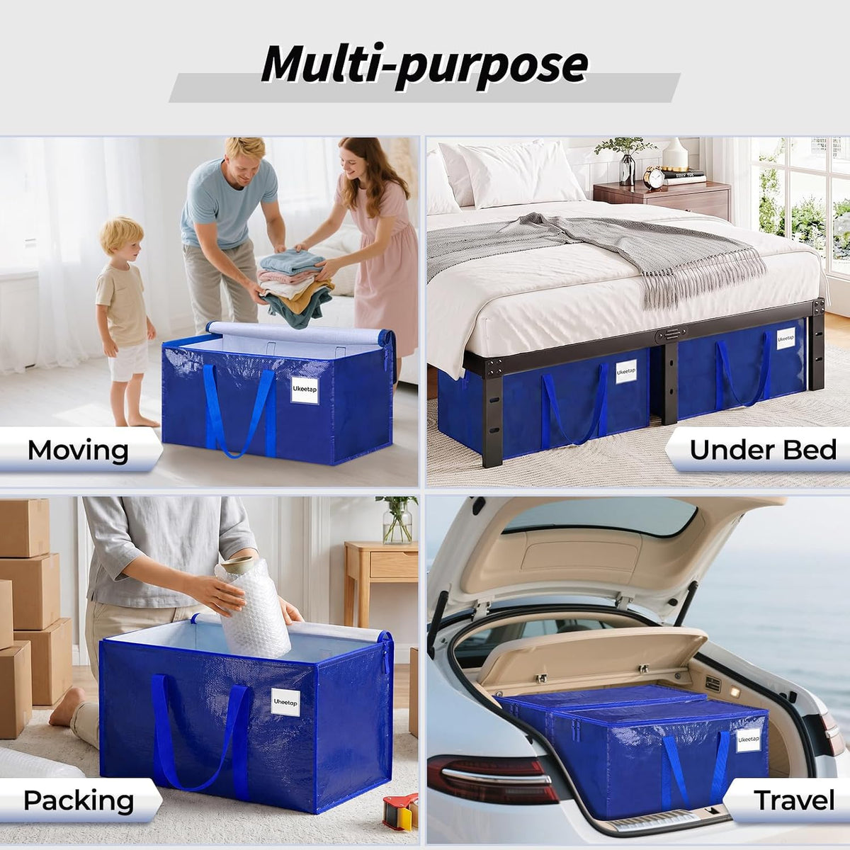 Extra Large Clothes Storage Bins with Lids, Clear