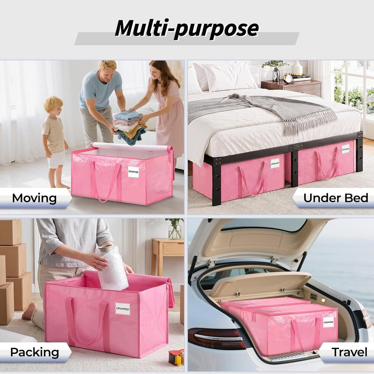 Extra Large Clothes Storage Bins with Lids, Clear