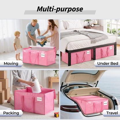 Extra Large Clothes Storage Bins with Lids, Clear