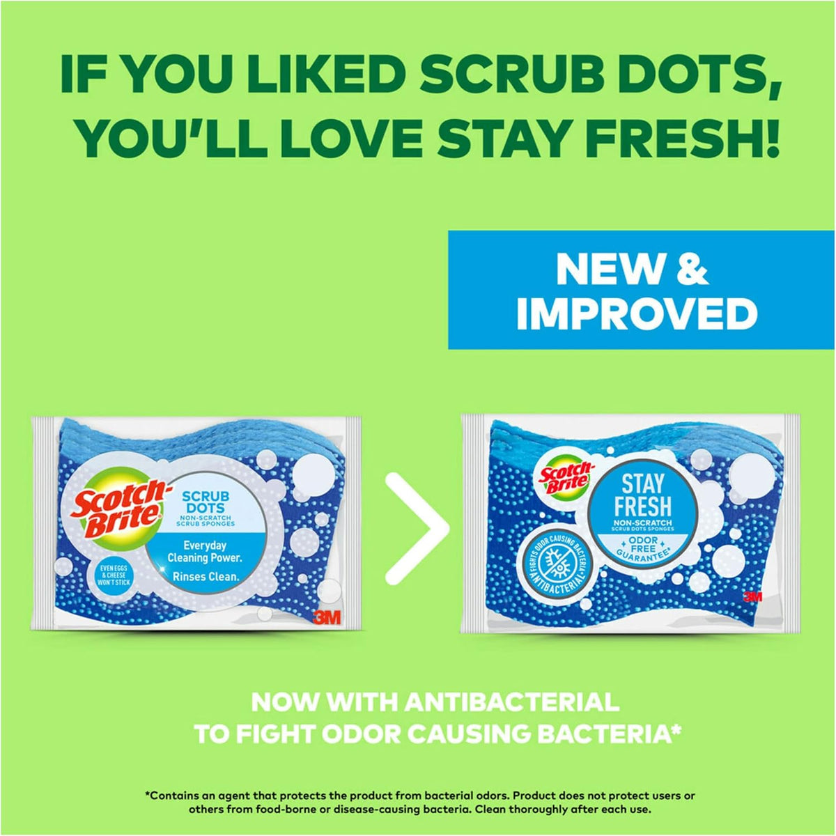 Odor Resist Non-Scratch Scrub Sponge, Dishwasher-Safe Kitchen Sponges that Resist Bacterial Odors, Multipurpose Dish Sponge for Gentle Cleaning, 6 Dish Sponges