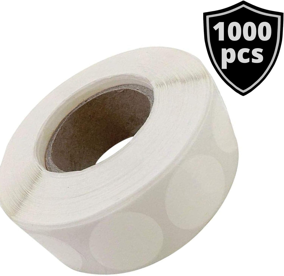 Performore Crystal Clear Transparent 1" Round Stickers, Envelope Tab Sealer and Retail Package Round Clear Seal Labels Self Adhesive, 1000 Stickers Per Roll