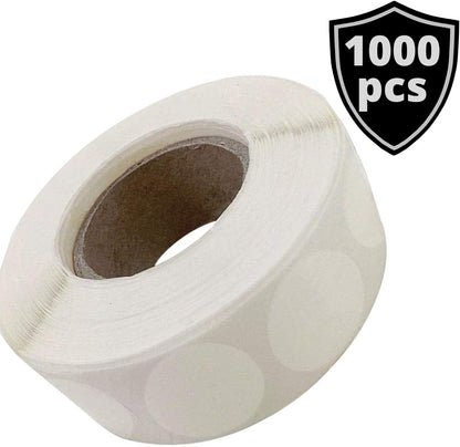 Performore Crystal Clear Transparent 1" Round Stickers, Envelope Tab Sealer and Retail Package Round Clear Seal Labels Self Adhesive, 1000 Stickers Per Roll