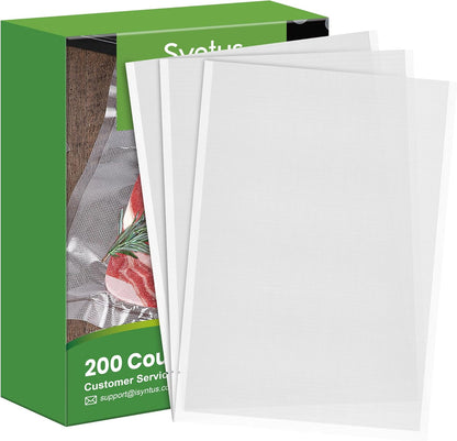 100 PCS Vacuum Sealer Bags, Gallon Size 11" x 16" Precut Seal Bags