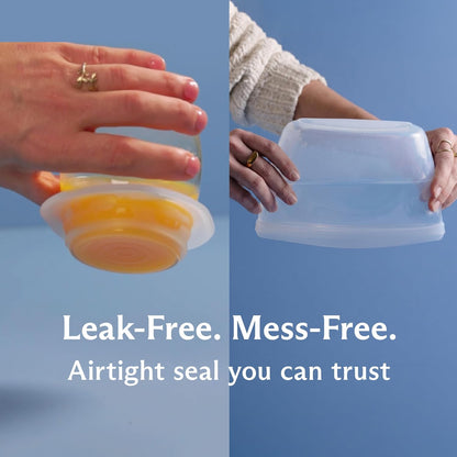 Premium Reusable Silicone Storage Bags, Starter Kit, Clear