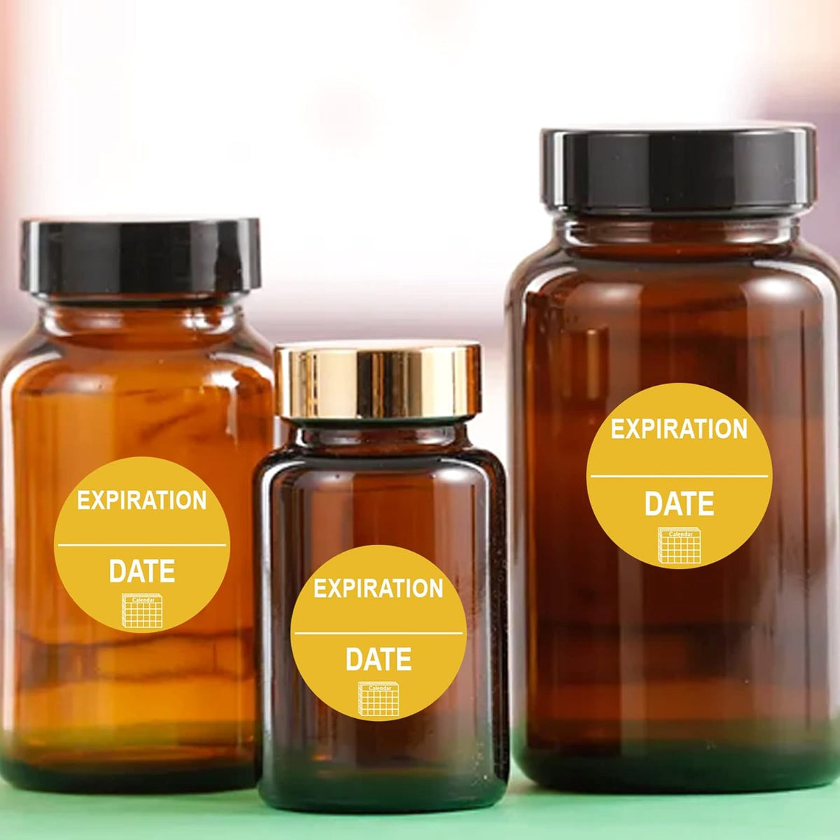 Expiration Dates Stickers Shelf Life Sticker Medication Instruction Label | 500 Pcs Exp Date Management Sticker for Inventory Pills Organized Track Dot Sticker Drugs Labels 1''
