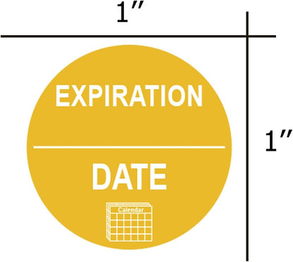 Expiration Dates Stickers Shelf Life Sticker Medication Instruction Label | 500 Pcs Exp Date Management Sticker for Inventory Pills Organized Track Dot Sticker Drugs Labels 1''