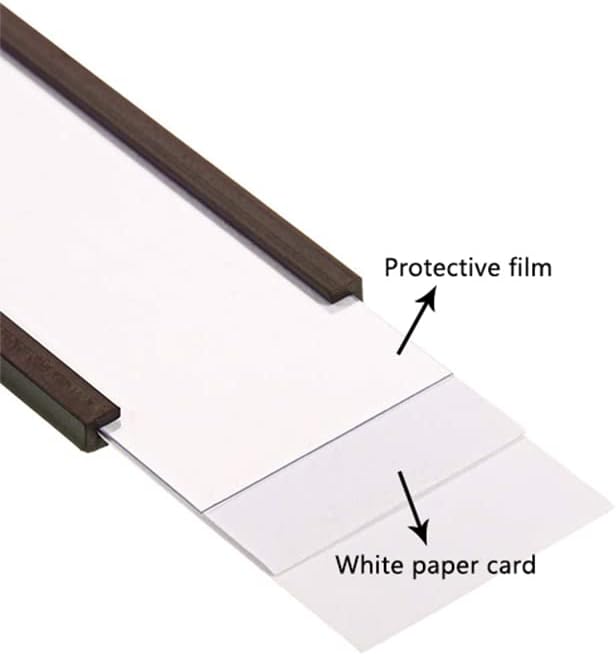 C Channel Magentic Label Holders 1x3 Inches with Paper Inserts and Clear Plastic Protectors, Pack of 30, Magnetic Data Card Holders File Cabinet Labels