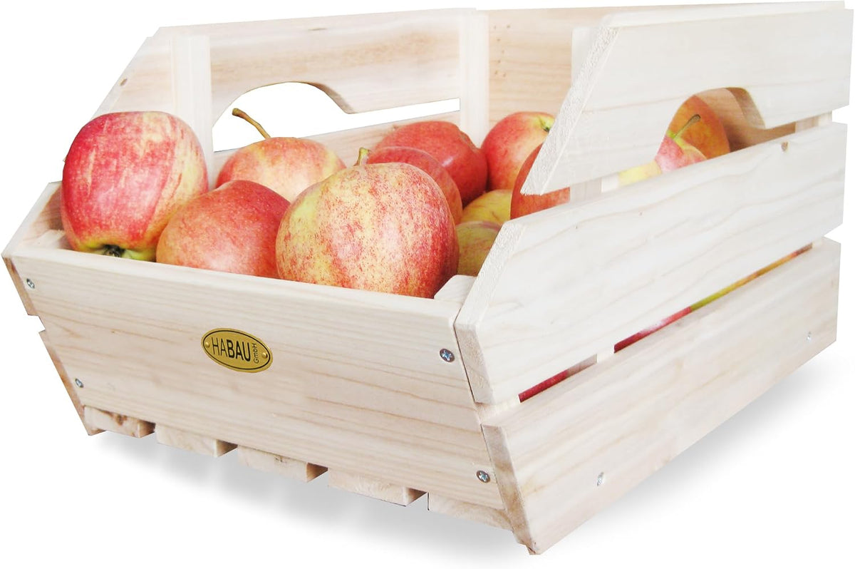 Wood Potato Onion Storage Bins - Wooden Stackable Produce Basket - Fruit Vegetable Storage for Kitchen Pantry Organization, Set 3 Pieces