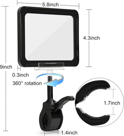 Sign Clips Merchandise Sign, Plastic Adjustable Clip Sign Holder Stand POP Clamp, 8 Pieces Clip-on Style Double Head Display Clips Rotating Swivel Sign Tag for Shelf Label Card