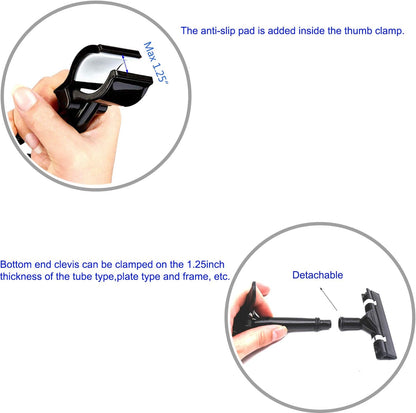 Sign Clips Merchandise Sign, Plastic Adjustable Clip Sign Holder Stand POP Clamp, 8 Pieces Clip-on Style Double Head Display Clips Rotating Swivel Sign Tag for Shelf Label Card