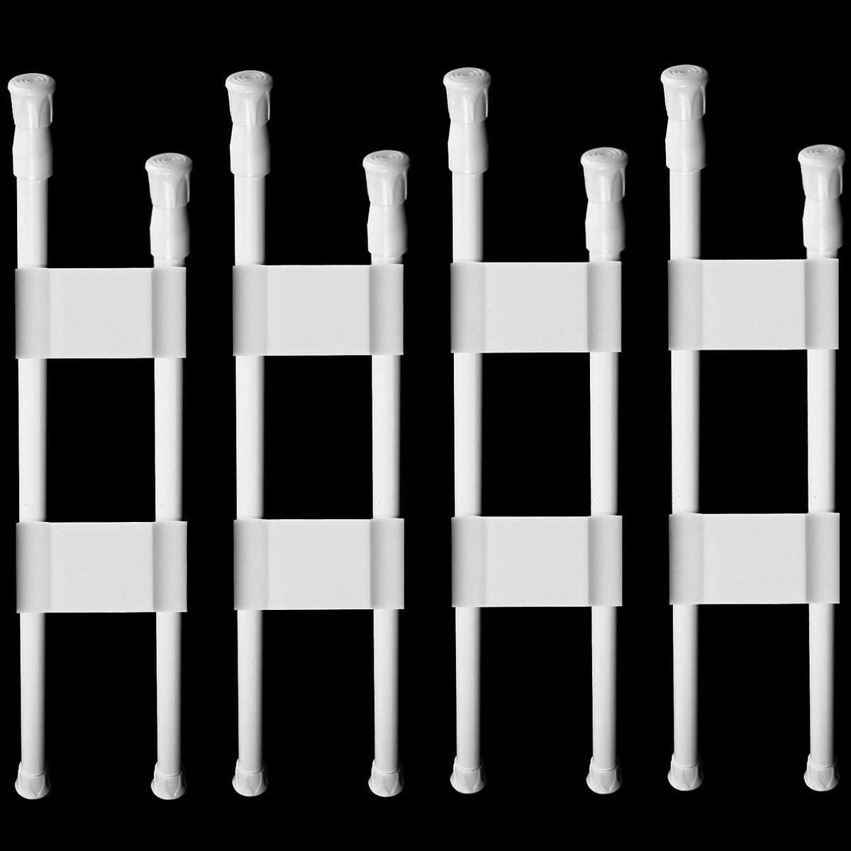 Double RV Refrigerator Bar Tension Rods, 11.8-19.7 Inch, White