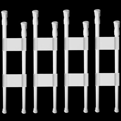 Double RV Refrigerator Bar Tension Rods, 11.8-19.7 Inch, White