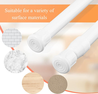 Double RV Refrigerator Bar Tension Rods, 11.8-19.7 Inch, White