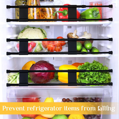 Double RV Refrigerator Bar Tension Rods, 11.8-19.7 Inch, White