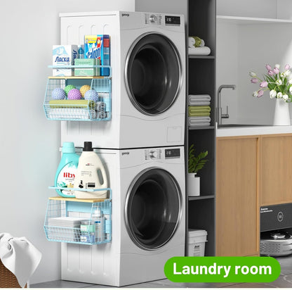 Magnetic Shelf for Fridge with Wood Lid, Fruit Potato and Onion Storage Bins, Pantry Organizers & Storage, Large Container Magnetic Spice Rack for Refrigerator, Kitchen Counter, Cabinet