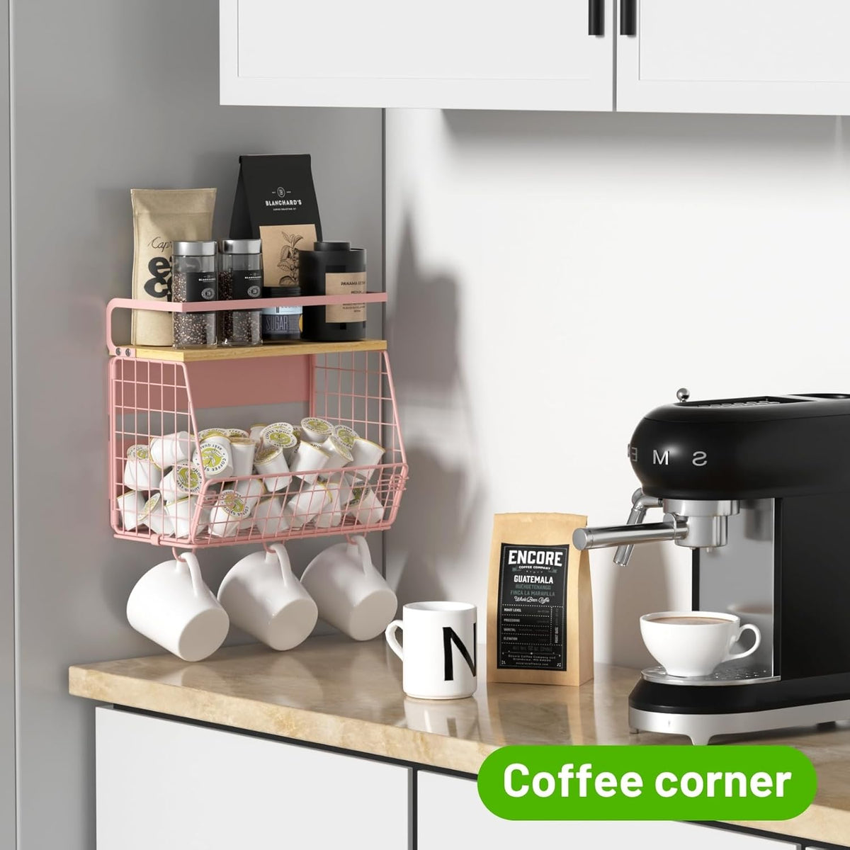 Magnetic Shelf for Fridge with Wood Lid, Fruit Potato and Onion Storage Bins, Pantry Organizers & Storage, Large Container Magnetic Spice Rack for Refrigerator, Kitchen Counter, Cabinet