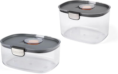 Progressive ProKeeper International Airtight Food Storage Container with Terracotta Disk for Freshness, Stackable & Dishwasher Safe, Ideal for Cookies, Baked Goods, & More 3 Quart