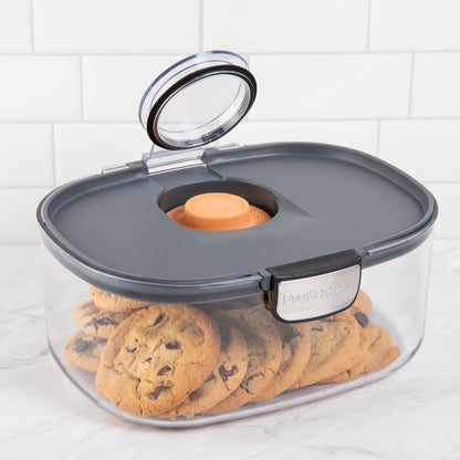 Progressive ProKeeper International Airtight Food Storage Container with Terracotta Disk for Freshness, Stackable & Dishwasher Safe, Ideal for Cookies, Baked Goods, & More 3 Quart