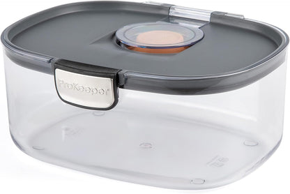 Progressive ProKeeper International Airtight Food Storage Container with Terracotta Disk for Freshness, Stackable & Dishwasher Safe, Ideal for Cookies, Baked Goods, & More 3 Quart