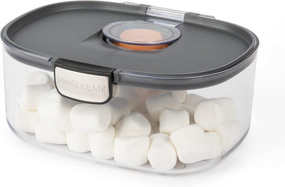 Progressive ProKeeper International Airtight Food Storage Container with Terracotta Disk for Freshness, Stackable & Dishwasher Safe, Ideal for Cookies, Baked Goods, & More 3 Quart