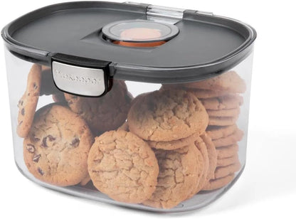 Progressive ProKeeper International Airtight Food Storage Container with Terracotta Disk for Freshness, Stackable & Dishwasher Safe, Ideal for Cookies, Baked Goods, & More 3 Quart