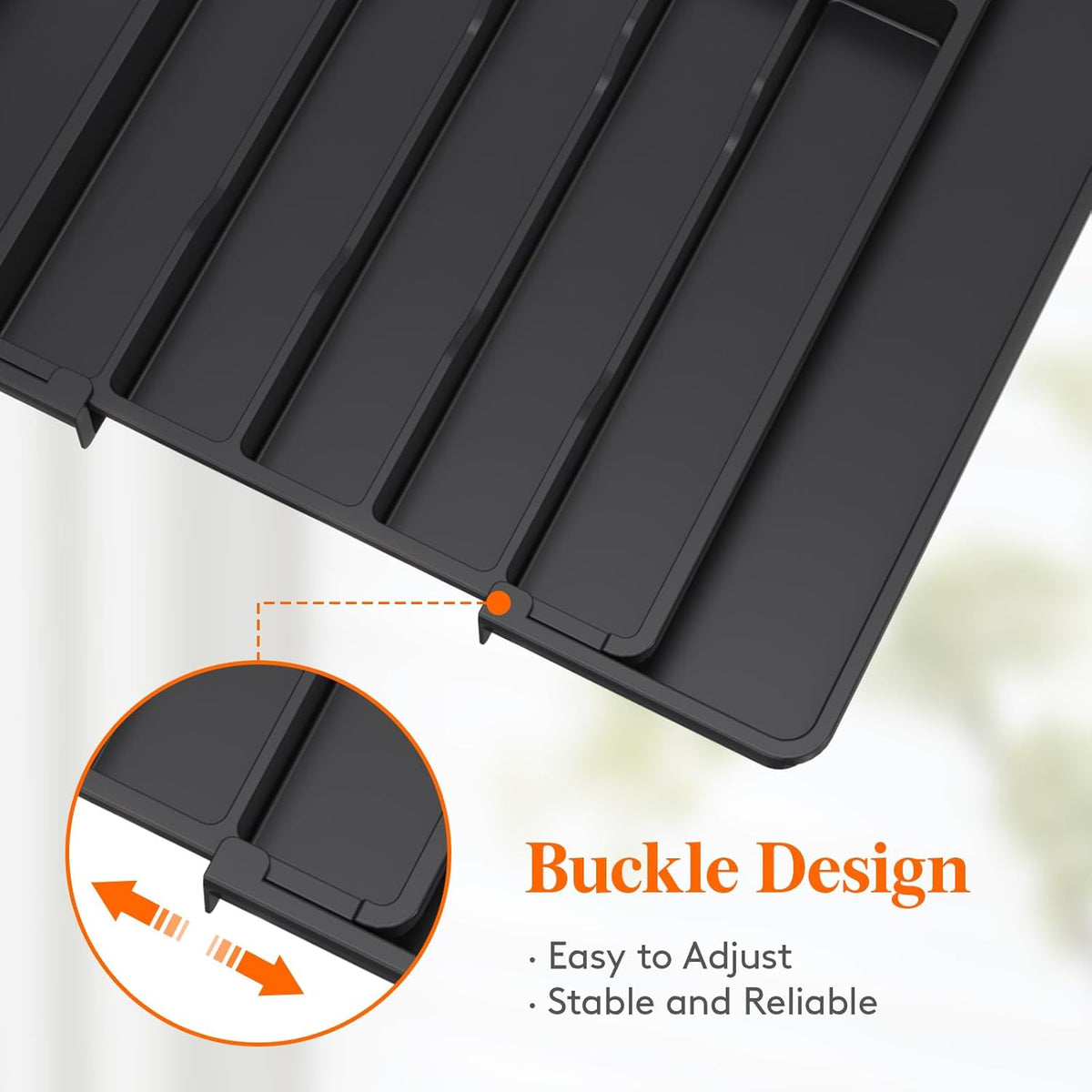 Silverware Organizer for Drawer, Expandable Utensil Tray