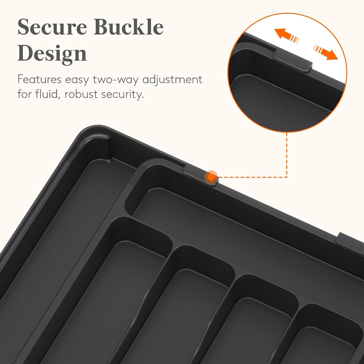 Silverware Organizer for Drawer, Expandable Utensil Tray