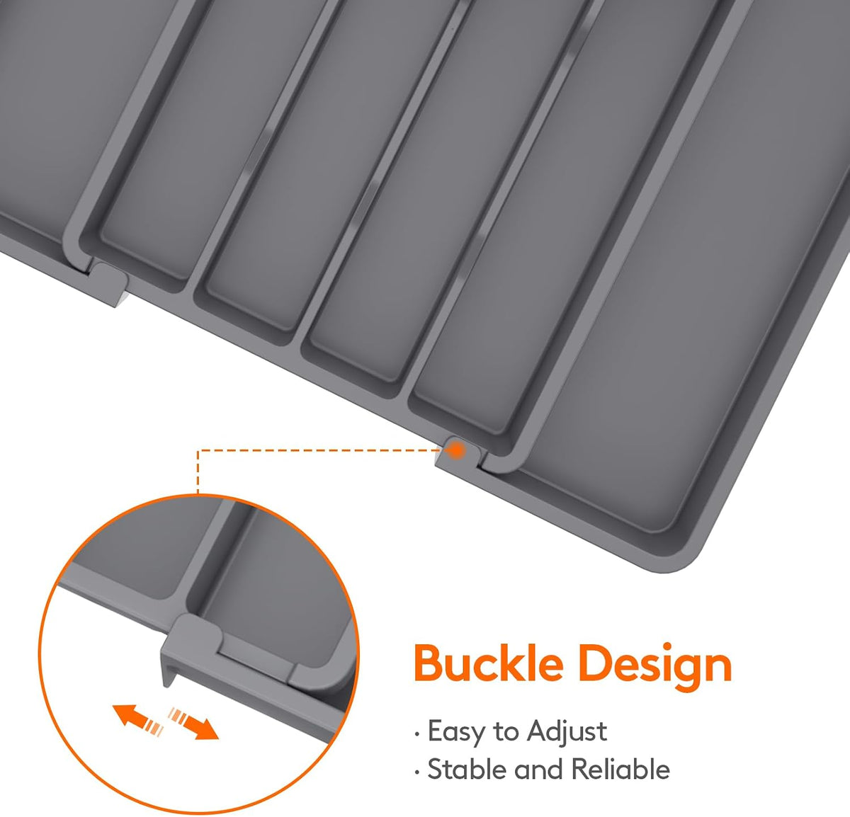 Silverware Organizer for Drawer, Expandable Utensil Tray