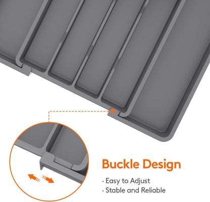 Silverware Organizer for Drawer, Expandable Utensil Tray
