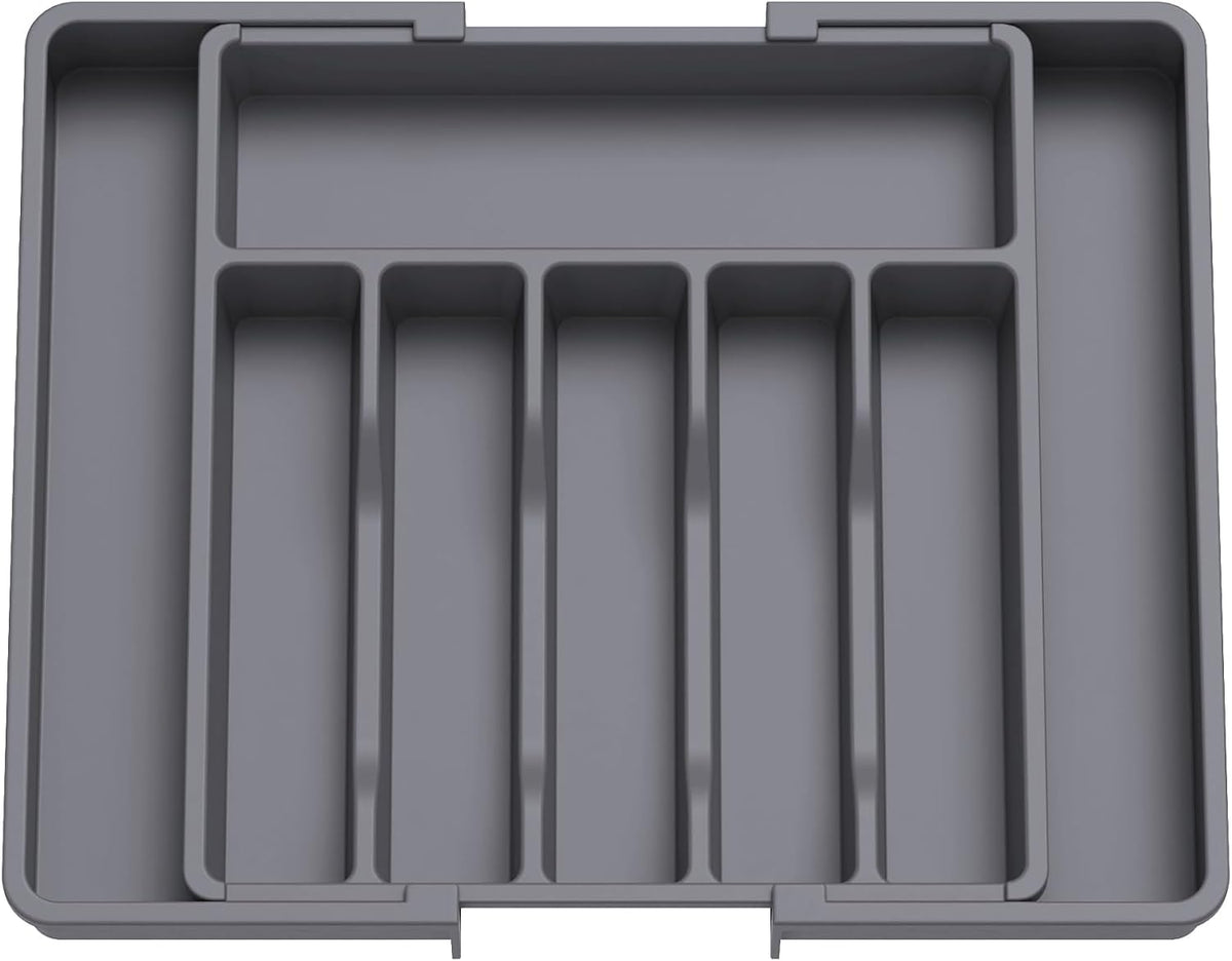 Silverware Organizer for Drawer, Expandable Utensil Tray