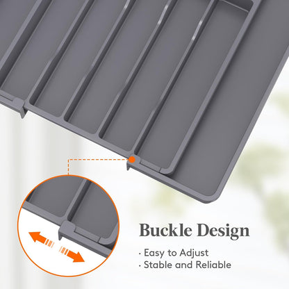 Silverware Organizer for Drawer, Expandable Utensil Tray