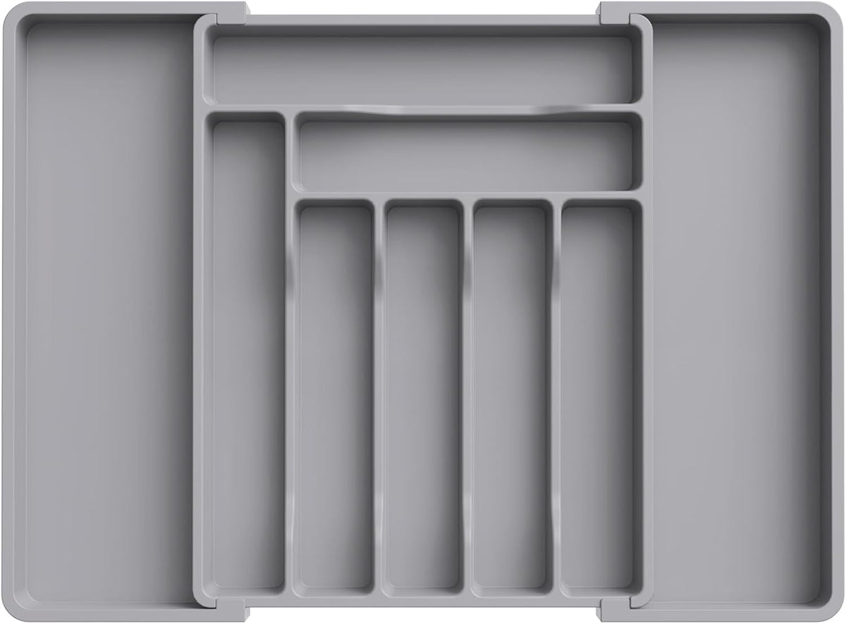 Silverware Organizer for Drawer, Expandable Utensil Tray