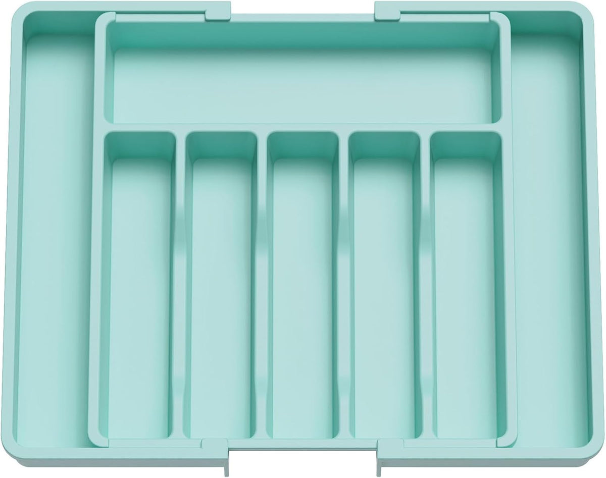 Silverware Organizer for Drawer, Expandable Utensil Tray